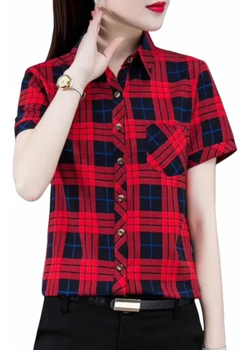 Camisa xadrez feminina no mercado livre sales
