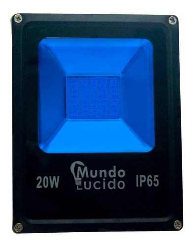 Reflector Led 20w 110 Volts Luz Azul Oferta Exteriores Ip65 