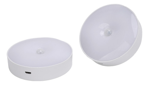 Gabinete Led Pequeño Redondo Recargable Por Usb Con Sensor D