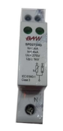 Imagen 1 de 1 de Protector Descargas Spd 275v 8ka Clase Iii 2p Spd275/8d Baw