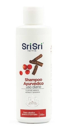 Shampoo Ayurvédico Con Henna Uso Diario Sri Srix200ml/vegano