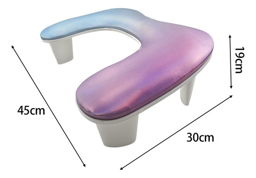 Reposabrazos En Forma De U, Soporte Violeta Azul Degradado