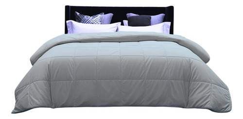 Edredon Sueco Doble Vista King Size Vero Hogar Marino/gris Liso