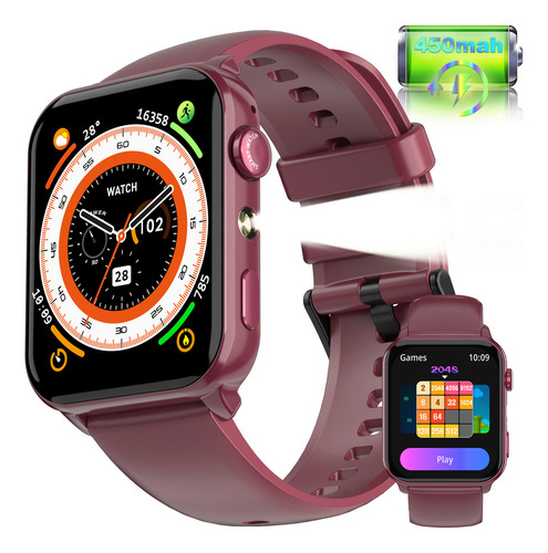 Reloj Smartwatch Hombre Smart Watch Mujer Blackview R30 Max 1.91'' Lcd, Llamadas Por Bluetooth, Smartwatches Con Luz Led Súper Brillante, Violeta