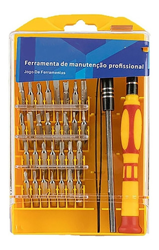 Kit De Chaves Com 32 Peças Para Manutenção Com Imã + Pinça