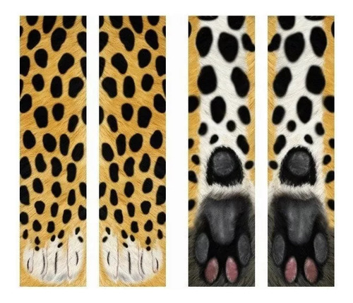 Calcetines Unisex Elegantes Con Estampado 3d De Gatos Y Per