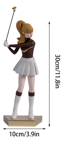 Estatua De Golfista Femenina, Colección De 10 Cm X 30 Cm