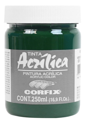 Corfix Acrílica Arts Tinta 250ml Verde Vessie 78 Gr 1