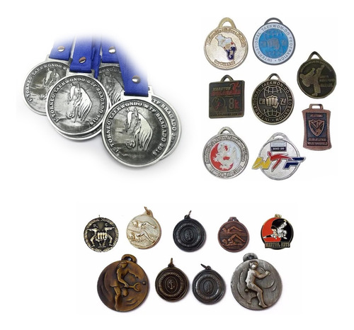 100 Medallas Standard De 30 Mm Dif. Diseños De Metal Macizas