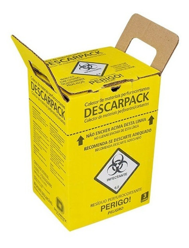 Coletor Descarpack  Perfurocortante 3 Litros 1 Uni