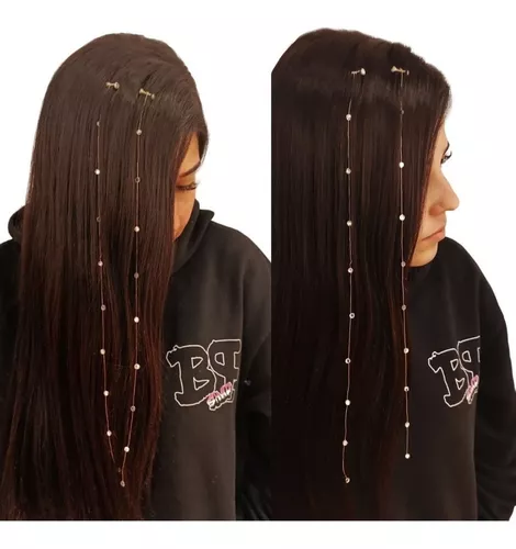 Fio De Cristal Para Deixar Seu Cabelo Lindo Fio Cor Prata facil de aplicar