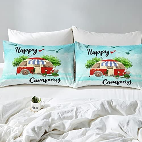 . New Ropa De Cama Temática De Camping Para Ni?os Tama?o