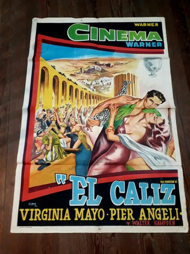 Afiche Original. El Cáliz.  Virginia Mayo.  Pier Angeli. 