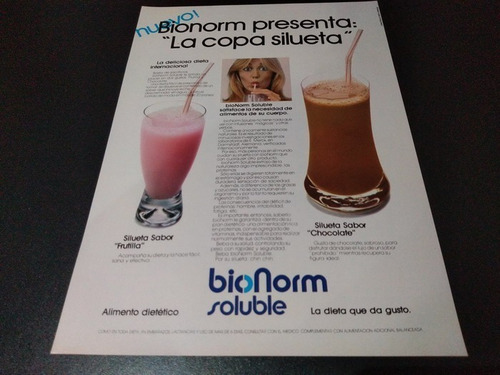 (pb747) Publicidad Clipping Alimento Dietetico Bionorm