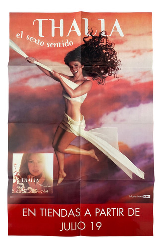 Poster Promocional De Thalia Del Disco El Sexto Sentido 69cm