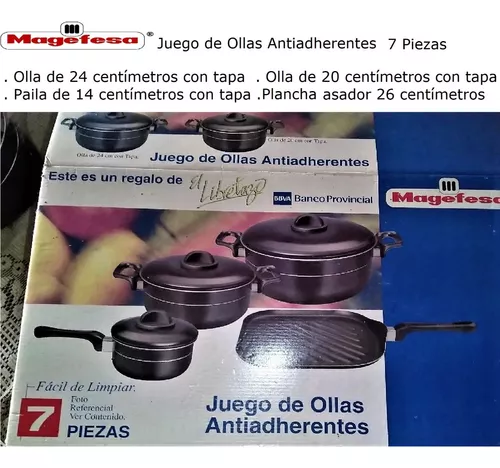 Juego de ollas 7 piezas acero inoxidable Magefesa –