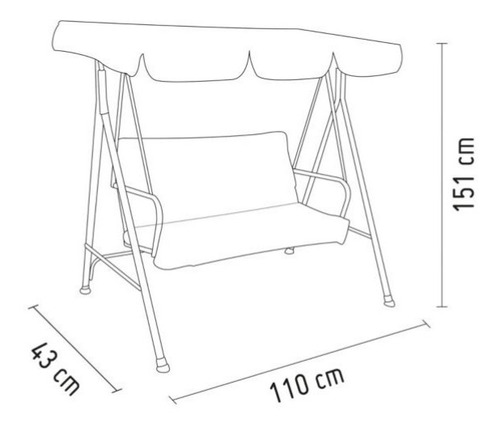 Imagen 2 de 4 de Columpio Mecedora Para Terraza Envío A Provincia