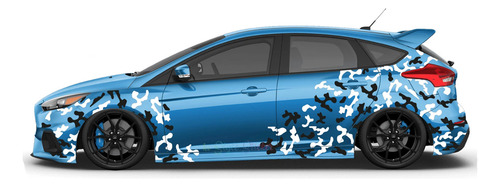 Vinilo Para El Auto Manchas 2 Colores Personalizado Tuning