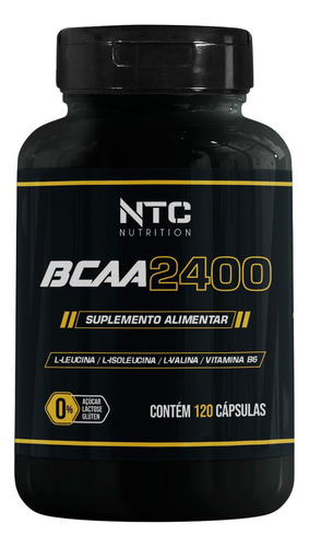 Suplemento de aminoácidos Bcaa 2400, 120 cápsulas, sabor sin sabor