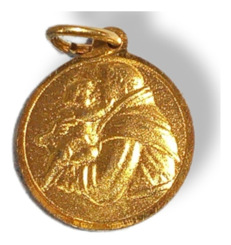 Medallita Religiosa Metálica Dorada San Antonio De Padua V01