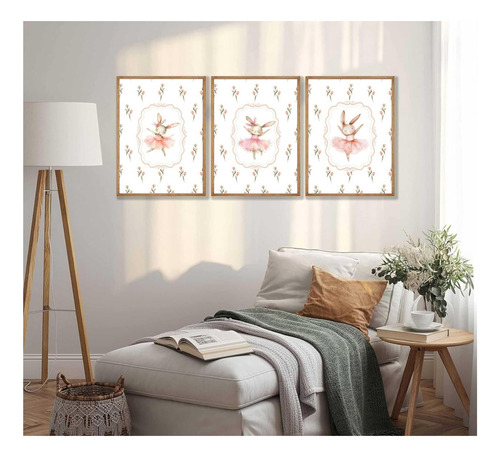 3pcs Ballet Ballet Ballet Conejito De La Pared De La Pared