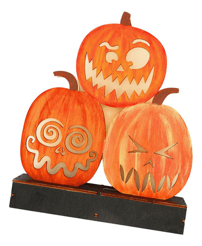 Letrero De Halloween, Adorno De Calabaza De Madera