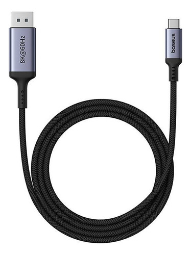 Cable Display Port 8k 60hz A Usb-c 3.1 2 Metros Color Negro