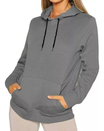 Buzo Canguro Capucha Mujer Slim Fit Hoodie Camperas