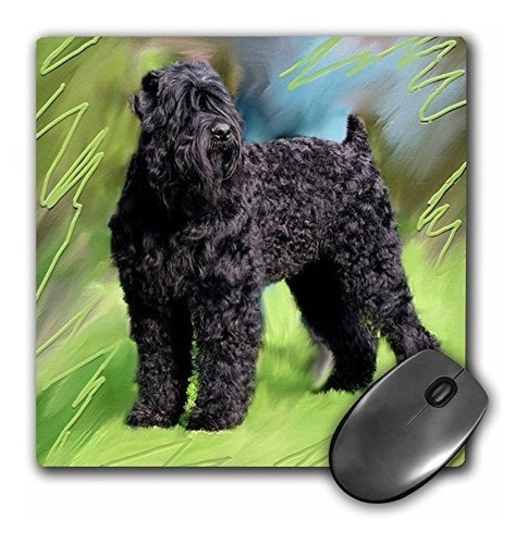 3drose Llc 8 X 8 X 0.25 Inches Black Russian Terrier