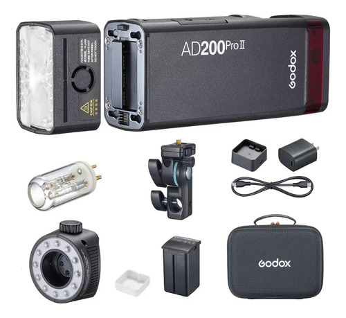 Flash Strobe Godox Ad200 Pro Ii 200 W 5800 K Con Batería