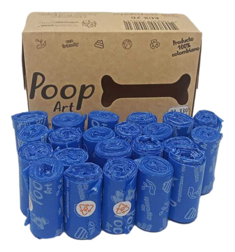 330 Bolsas Biodegradables Para Popo Mascotas Perro Pequeños