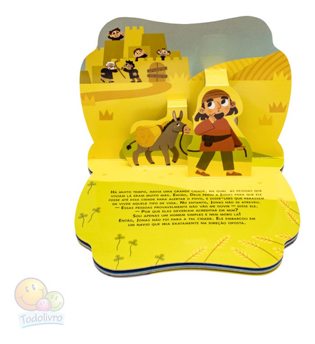 Livro Bíblico Infantil Histórias Da Bíblia - Jonas E O Grande Peixe Baleia Pop-up Religioso | Todolivro