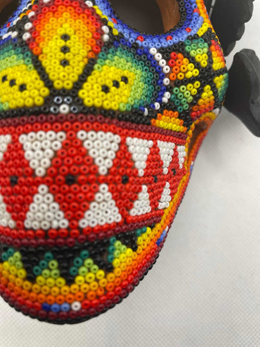 Máscara De Barro Y Chaquira, Catrina, Decorada A Mano