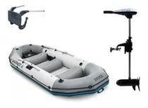 Comprar Bote Mariner 4 Para Rio Fuerte+ Motor De Arrastre 12v + Kit