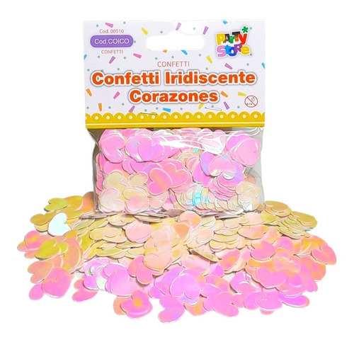 Confetti Iridiscente Corazones