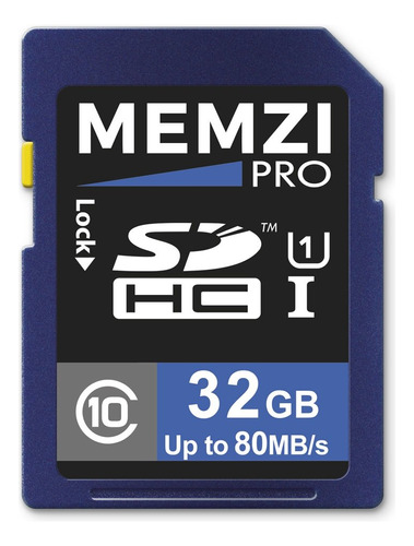 Memzi Class Pro 32 Gb Clase 10 80 Mb Tarjeta Memoria Sdhc