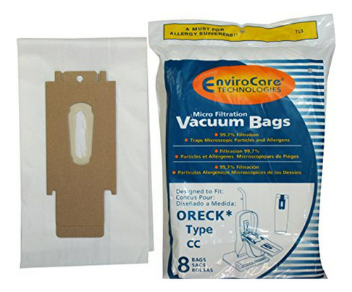 Envirocare Oreck Vacuum Cleaner Bags Para Encajar Estilo Cc 