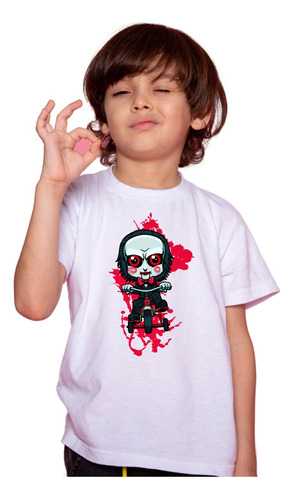 Playera Halloween Personaje Saw Juego Muerte Personalizada 