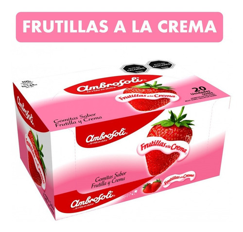 Gomitas Frutillas A La Crema Ambrosoli (display Con 20un)