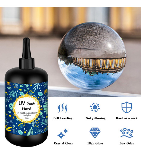 Resina Uv De 500 G, Transparente De Curado Ultraviole...