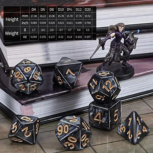 Juegos De Dados Ciaraq Dnd: 20 X 7 Dados Poliédricos (140 Y