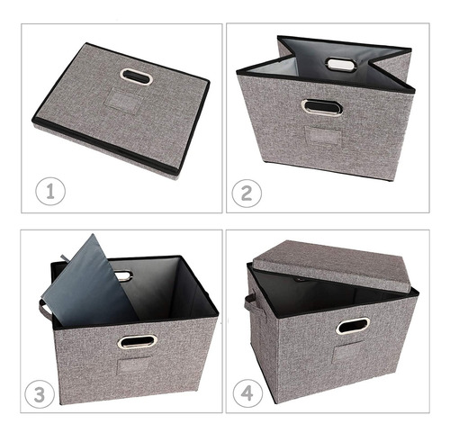 12-inch Vinyl Record Storage Boxes With Lids And Handles,...