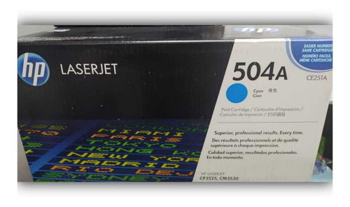 Toner 504a Original Hp Color Azul