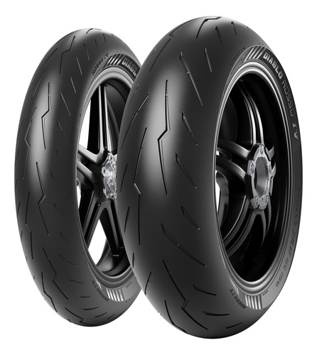 Par Pneu Pirelli 120/70r17 + 150/60r17 Diablo Rosso 4 Moto