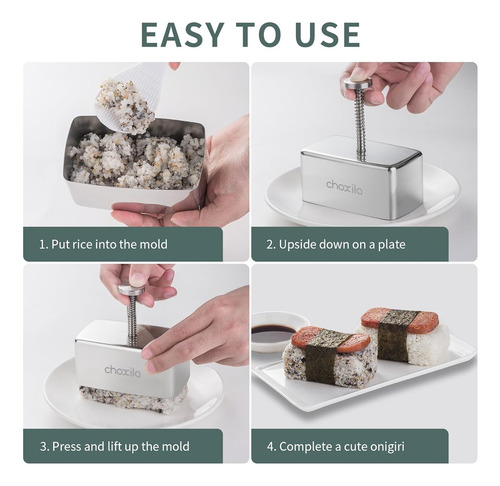 Molde De Acero Inoxidable Para Hacer Onigiri Paquete De 3