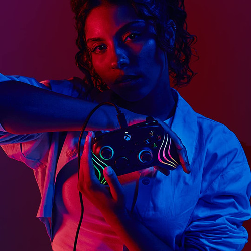 Control Xbox Pc Con Luz Rgb Pdp Afterglow Wave Xbox One