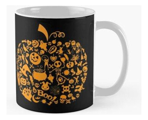 Taza Calabaza Linda Halloween Gráfico Simple Halloween Calid