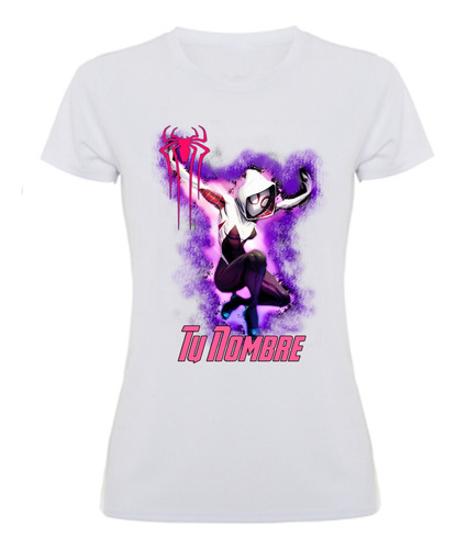 Polera Spider Girl Con Tu Nombre