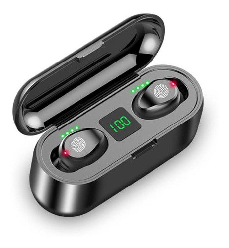 Imagen 1 de 2 de Audífonos in-ear inalámbricos F9 negro