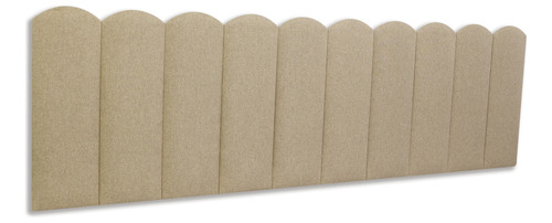 Cabeceira King Colar Parede Kit 10 Placas Nuvem várias cores Cor Linho Bege